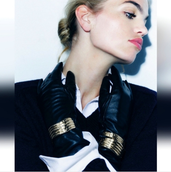 Zara leather gloves with bracelets - Picture 5 of 7